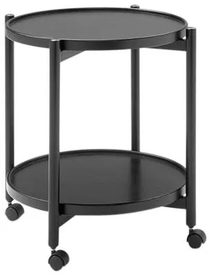 Thomsen Furniture James serving trolley - black stained oak - Ø 50 cm