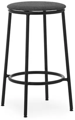 Normann Copenhagen Circa Bar Stool H65 Upholstered Black/MLF16 Black