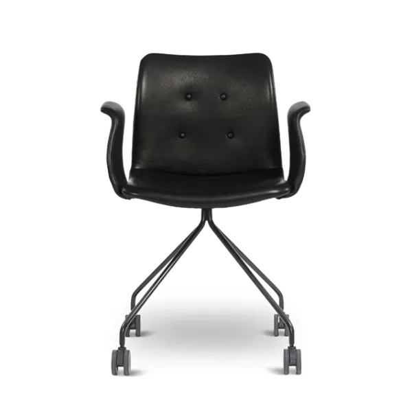 Bent Hansen Primum Office Chair with Armrests and Wheels Black / Black