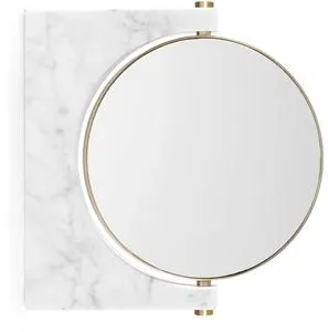 Audo Pepe Marble Mirror Wall Brass/ Carrara Marble
